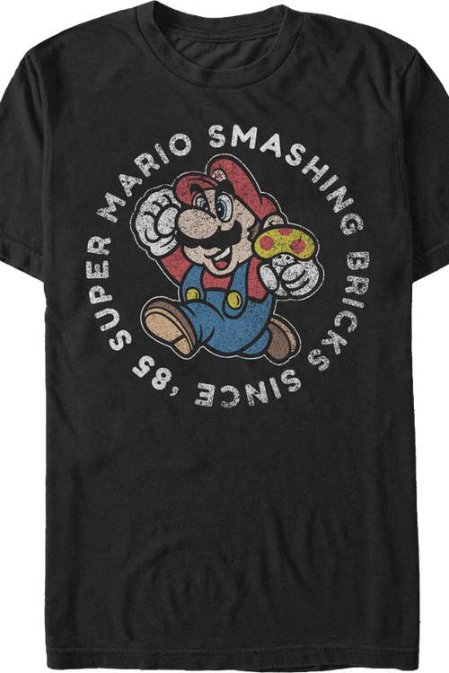 Smashing Bricks Since '85 Super Mario Bros. T-Shirtmain product image