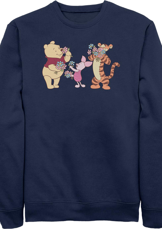 Smell The Flowers Winnie The Pooh Sweatshirt - main product image
