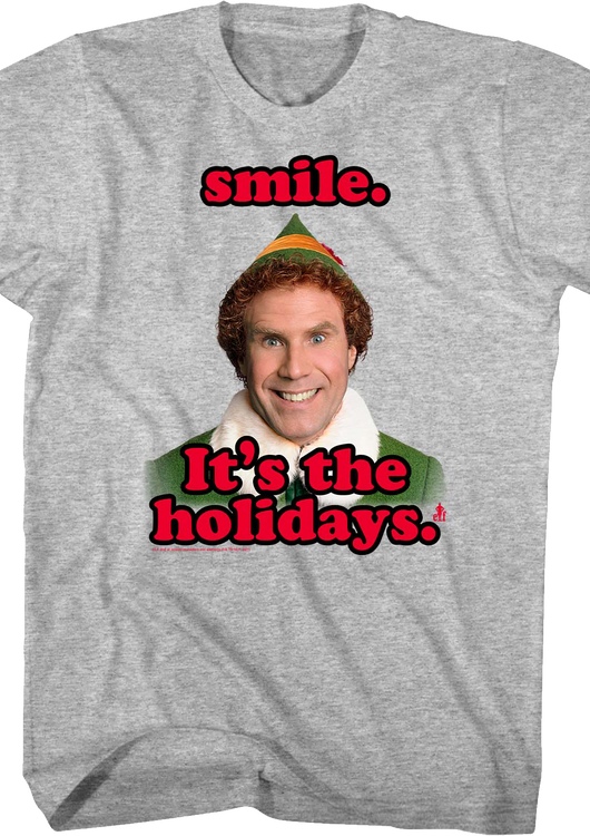 Smile It's The Holidays Elf T-Shirt - main product image