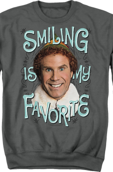 Smiling Is My Favorite Elf Sweatshirt