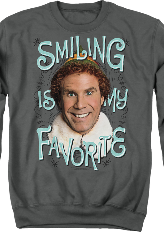 Smiling Is My Favorite Elf Sweatshirt - main product image