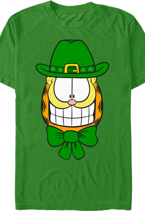 Smiling Leprechaun Garfield T-Shirt
