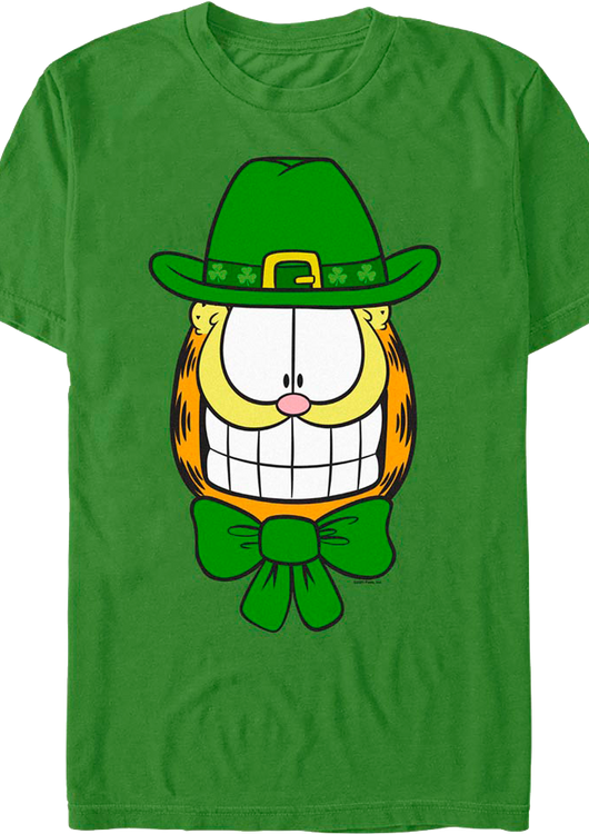 Smiling Leprechaun Garfield T-Shirt - main product image