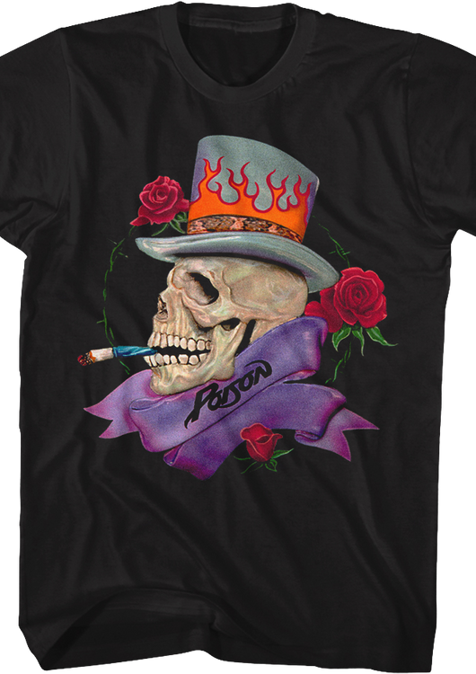 Smoking Skull Poison T-Shirt - main product image