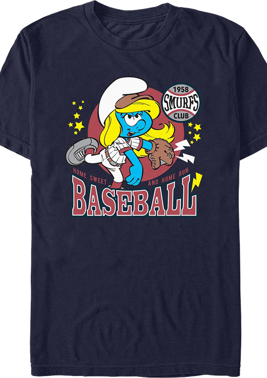 Smurfette Baseball Smurfs T-Shirt - main product image