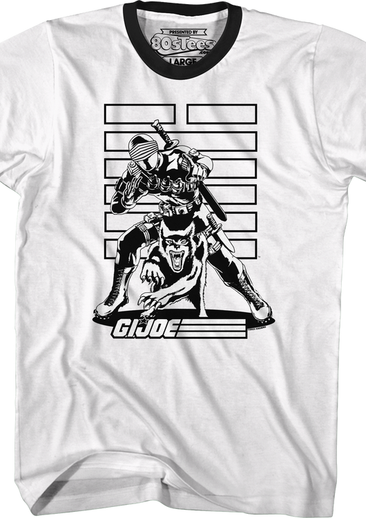 Snake Eyes Noir GI Joe Ringer Shirt - main product image