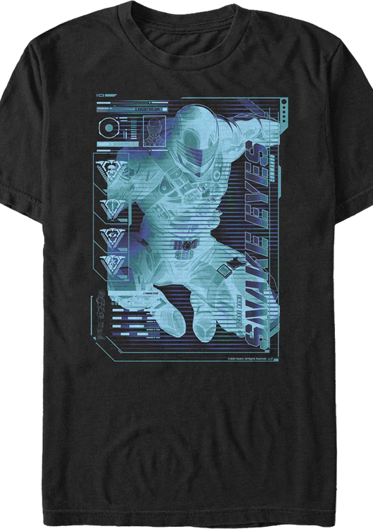 Snake Eyes Schematics GI Joe T-Shirt - main product image