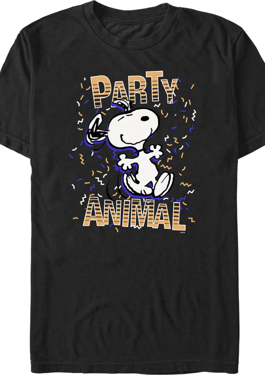 Snoopy Party Animal Peanuts T-Shirt - main product image