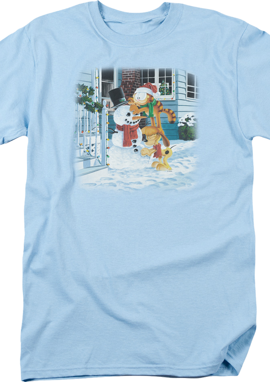 Snowman Garfield T-Shirt - main product image