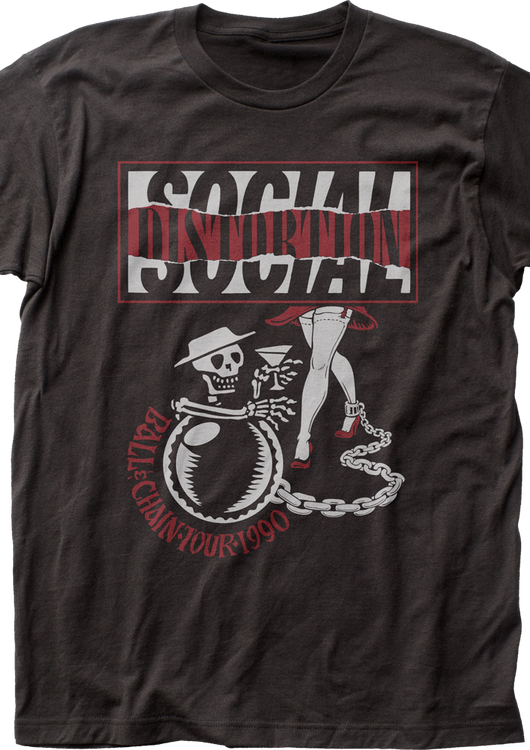 Social Distortion Ball and Chain Tour T-Shirt - main product image