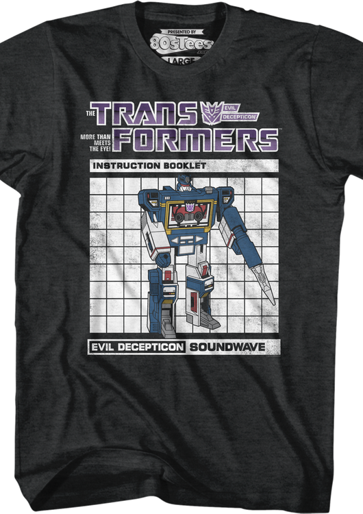 Soundwave Instruction Booklet Transformers T-Shirt - main product image
