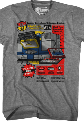 Soundwave Stereo Cassette Transformers T-Shirt