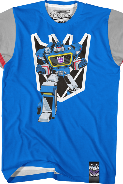 Soundwave Vintage Striped Sleeve Transformers T-Shirtmain product image