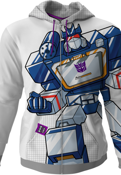 Soundwave Transformers Premium Zippered Hoodie