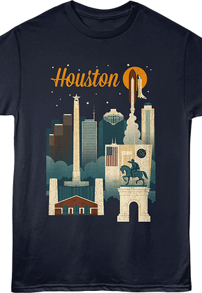 Space City Houston Texas T-Shirt