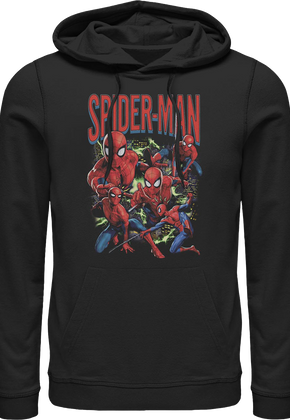 Spider-Man Action Poses Collage Marvel Comics Hoodie