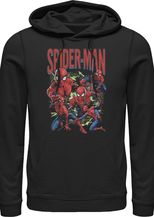 Spider-Man Action Poses Collage Marvel Comics Hoodie - main product image