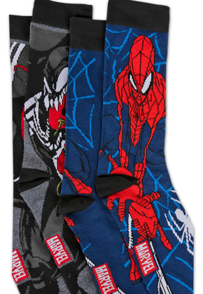 Spider-Man and Venom 2-Pack Marvel Comics Socks