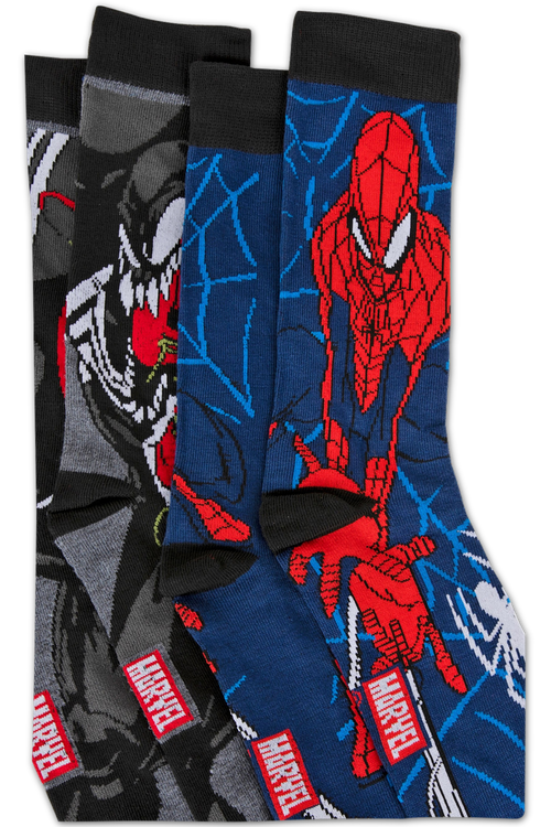 Spider-Man and Venom 2-Pack Marvel Comics Socksmain product image