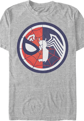 Spider-Man and Venom Logos Marvel Comics T-Shirt