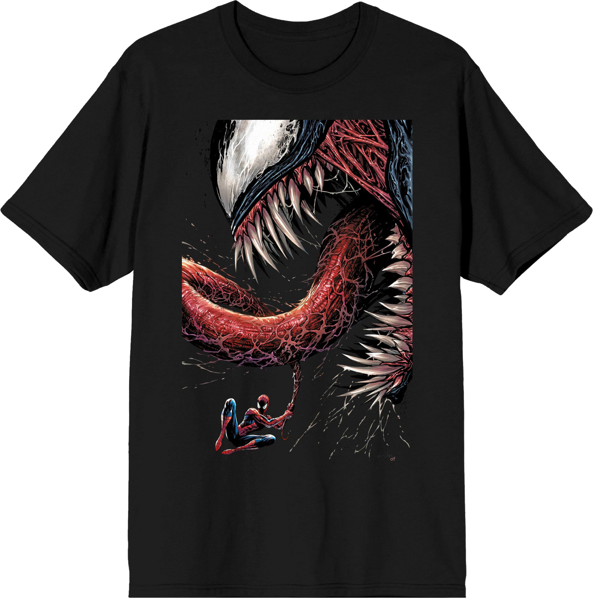 Marvel Comics Spider-Man Vibrant Venom T-Shirt – Men's, Blue, 100% Cotton