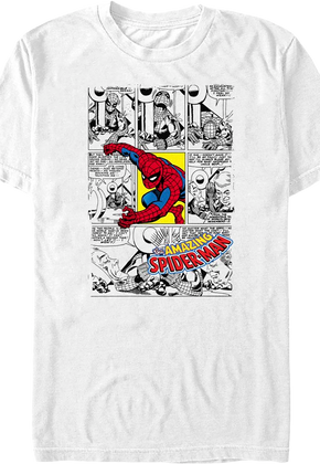 Spider-Man Comic Book Panels Marvel Comics T-Shirt