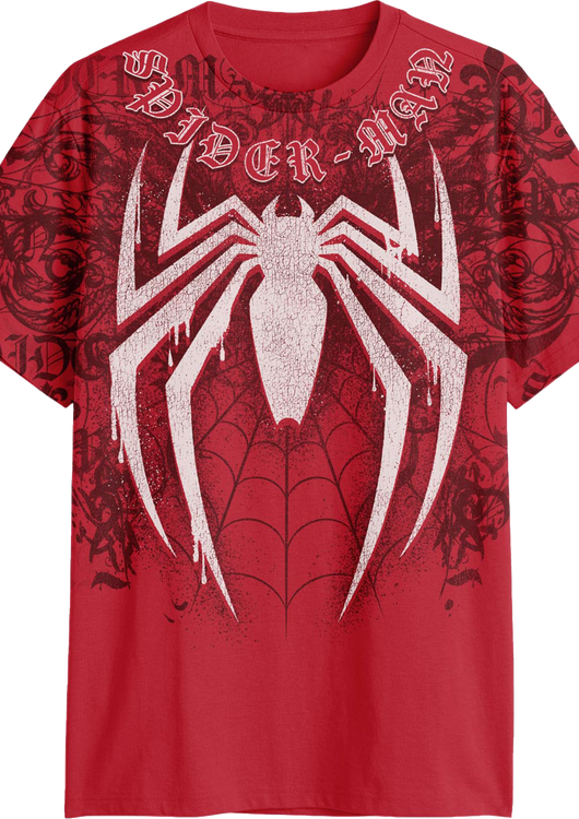 Front & Back Spider-Man Cyber Sigilism Marvel Comics T-Shirt - main product image