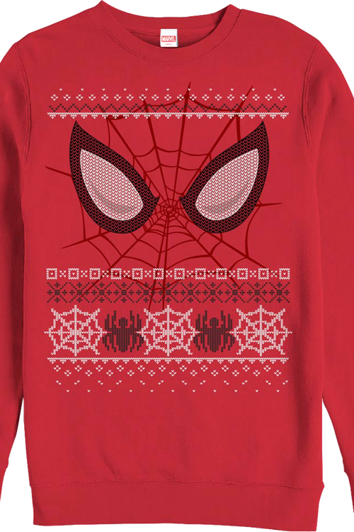 Spider-Man Faux Ugly Christmas Sweater Marvel Comics Sweatshirtmain product image