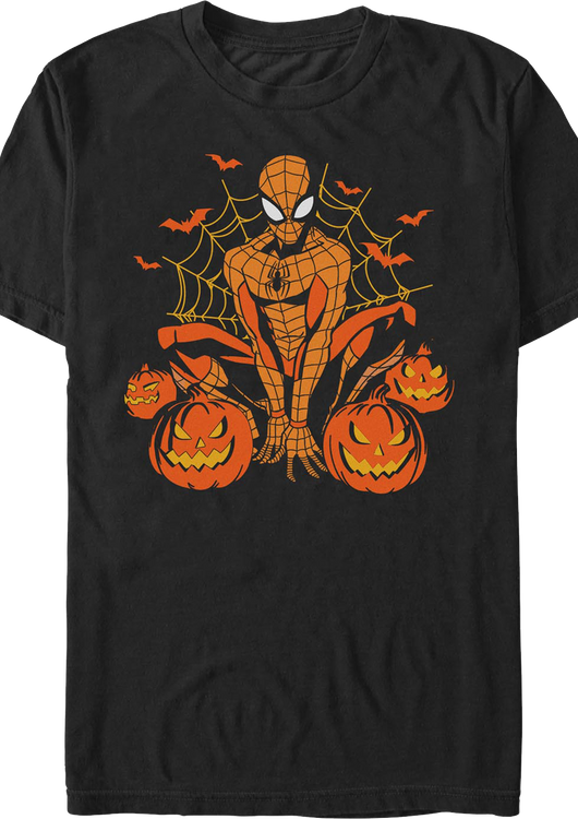 Spider-Man Jack-o'-Lanterns Marvel Comics T-Shirt - main product image