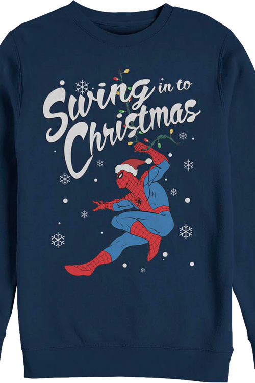 Spider-Man Swing in to Christmas Marvel Comics Sweatshirtmain product image