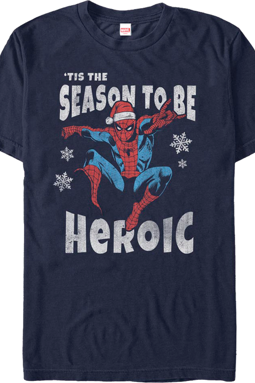 Spider-Man 'Tis The Season To Be Heroic Marvel Comics T-Shirtmain product image