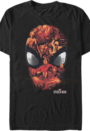 Spider-Man Villains Mask Marvel Comics T-Shirt