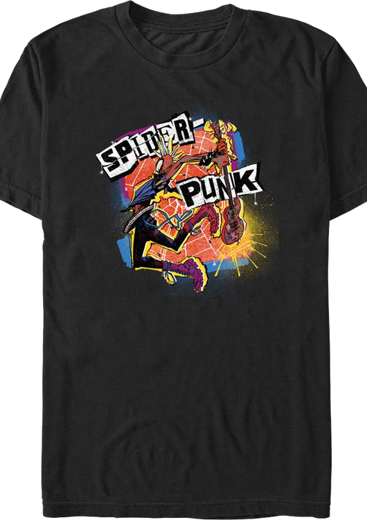 Spider-Punk Guitar Marvel Comics T-Shirt - main product image