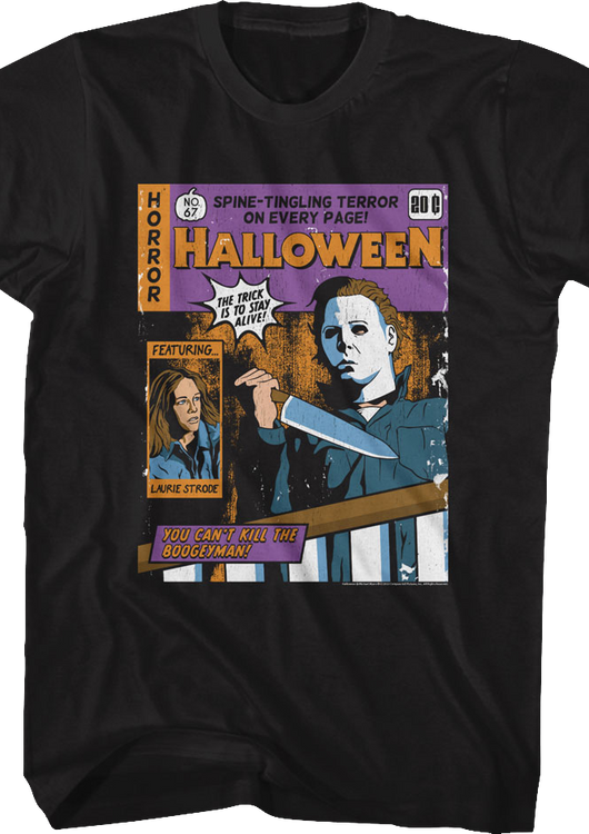 Spine-Tingling Comic Book Cover Halloween T-Shirt - main product image