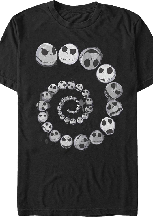 Spiraling Skellington Nightmare Before Christmas T-Shirt - main product image