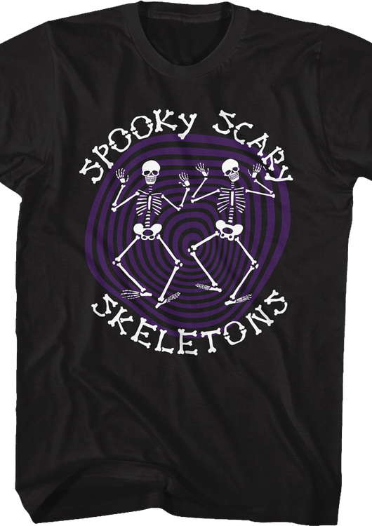 Spiraling Spooky Scary Skeletons T-Shirt - main product image