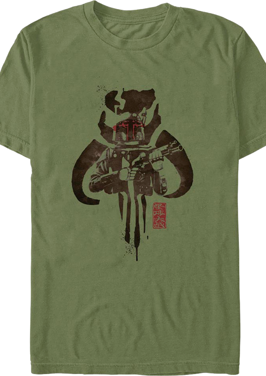 Splattered Logo Boba Fett Star Wars T-Shirt - main product image