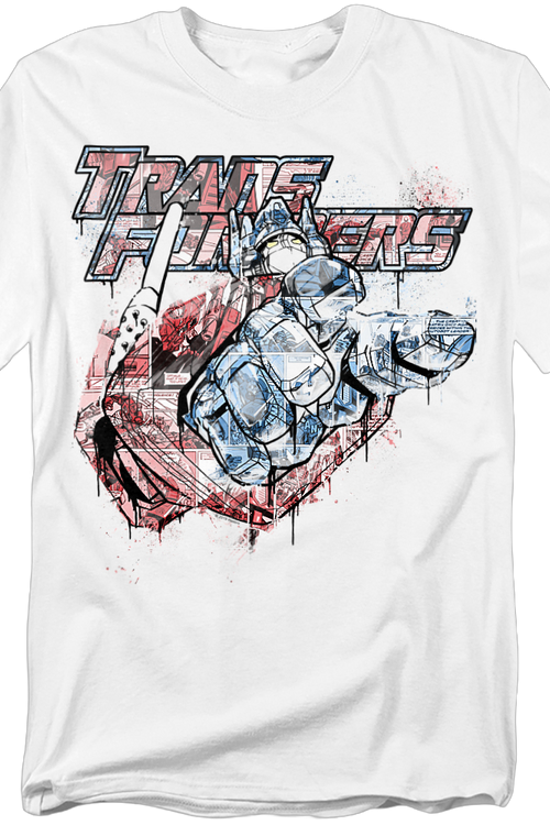 Spray Paint Optimus Prime Transformers T-Shirtmain product image