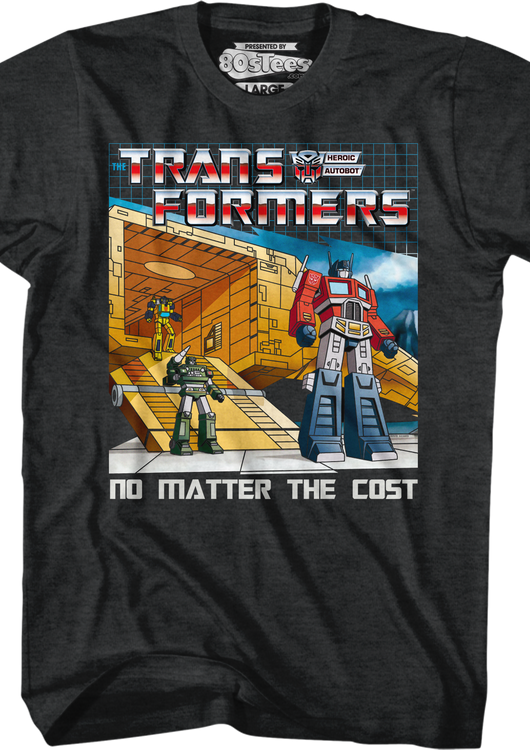 No Matter The Cost Black Heather Transformers T-Shirt - main product image