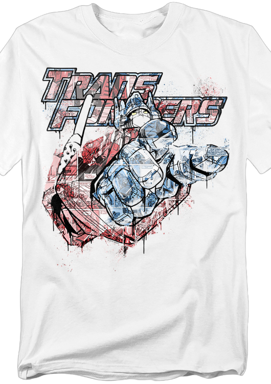 Spray Paint Optimus Prime Transformers T-Shirt - main product image