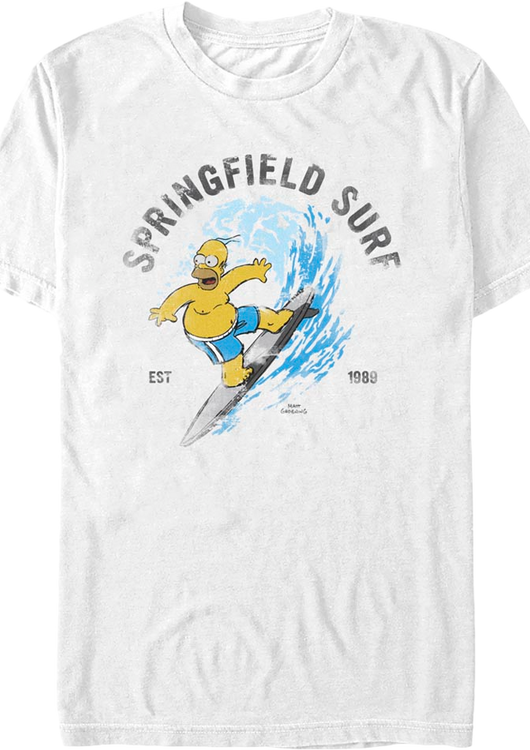 Springfield Surf Simpsons T-Shirt - main product image
