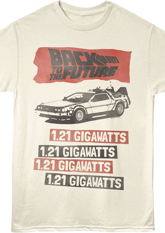 Stacked 1.21 Gigawatts Back To The Future T-Shirt - main product image