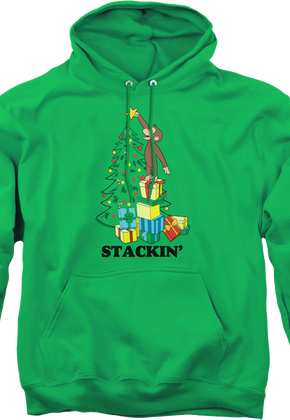 Stackin' Curious George Christmas Hoodie