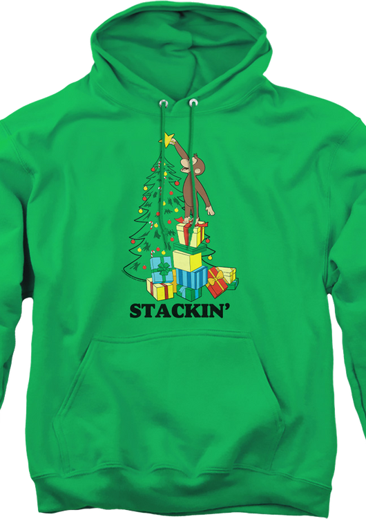Stackin' Curious George Christmas Hoodie - main product image