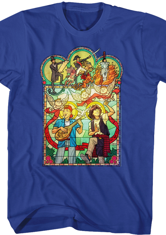 Stained Glass Bill and Ted's Excellent Adventure T-Shirt - main product image
