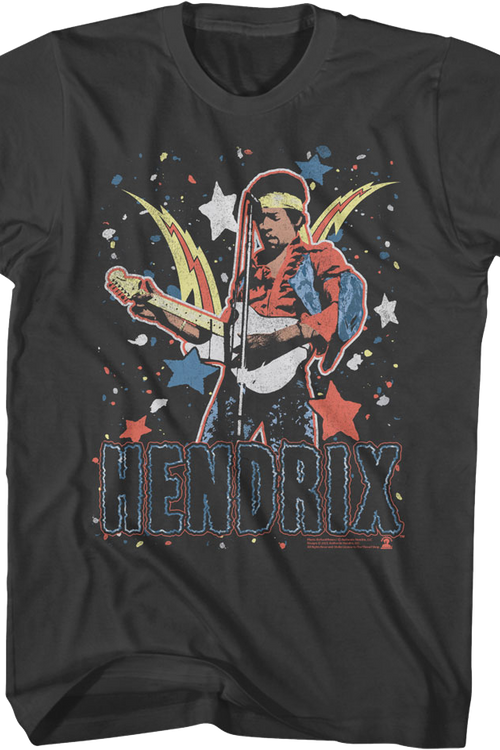 Star Bursts Jimi Hendrix T-Shirtmain product image
