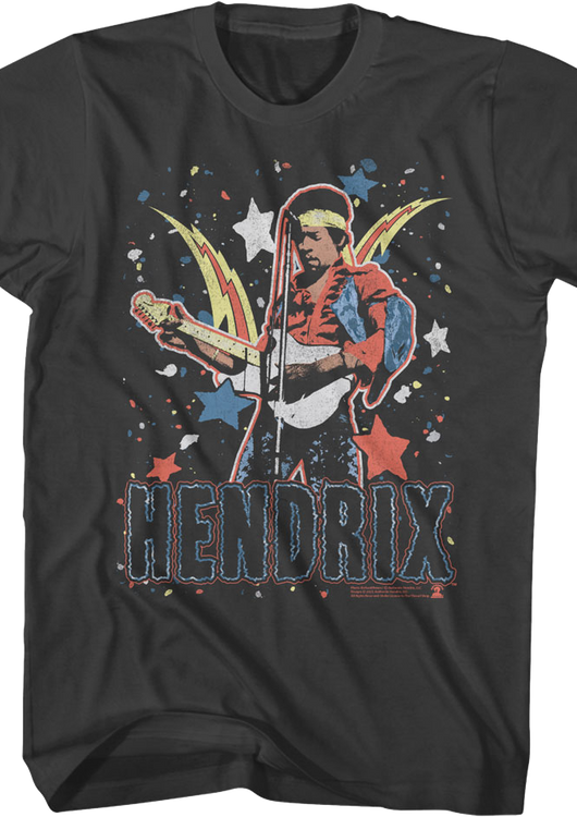 Star Bursts Jimi Hendrix T-Shirt - main product image