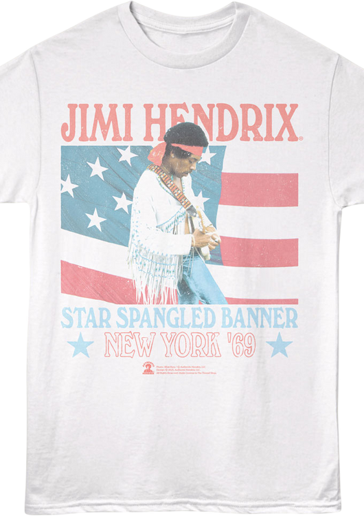Star Spangled Banner New York '69 Jimi Hendrix T-Shirt - main product image