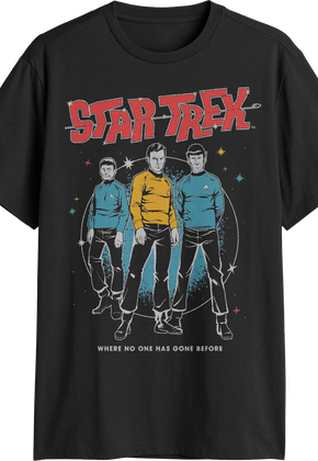 Where No One Has Gone Before Group Photo Star Trek T-Shirt