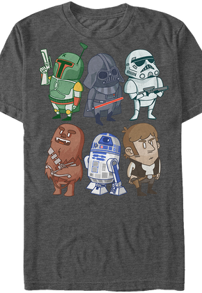 Star Wars Cartoon Characters T-Shirt